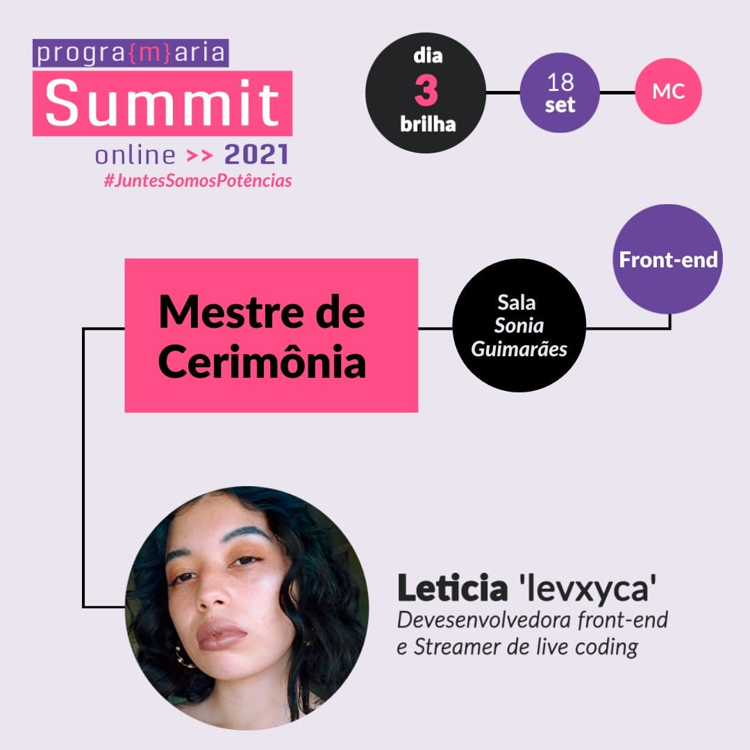 Imagem ilustrativa de MC na PrograMaria Summit 2021